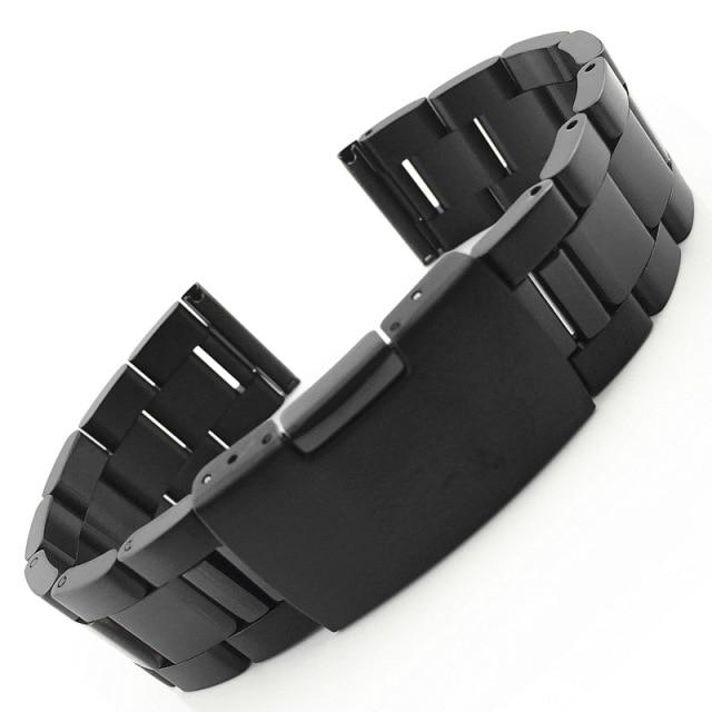 Stainless Steel Metal Watchband Bracelet 18mm 20mm 22mm 24mm 26mm 28mm 30mm Watch Band Wrist Strap Black Silver Gold Accessories