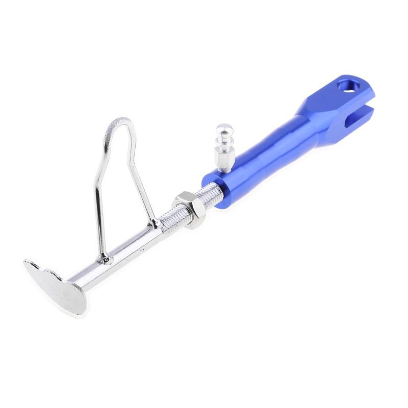 Motorcycle Motorbike Adjustable Kickstand Kick Stand Blue CNC Aluminium