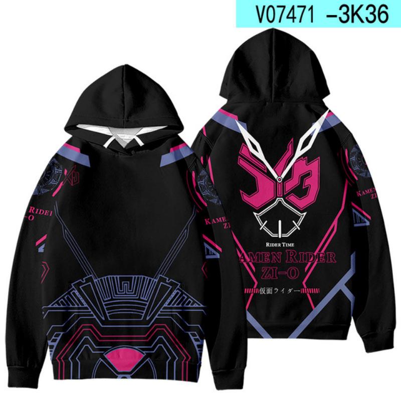 2025 Новый Камен Райдер 3D-печать Мужские/Женские Осенне-Зимние Аниме Толстовки Свитшот Толстовка с Длинным Рукавом Харадзюку Мультяшные Топы