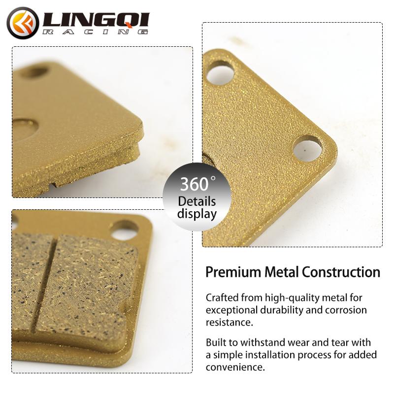 LINGQI 2 Pieces Front Rear Disks Brake Pads Universal Parts for Pit Dirt Bike ATV Quad Motorcycle Scooter 50cc 125cc 150cc