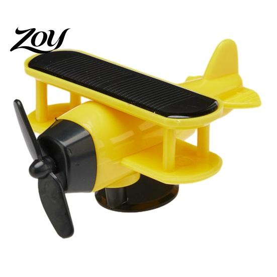 Solar Powered Rotating Air Freshener Energy Plane, Creative Car Dashboard Ornament Driven Gadget with Light Sensor, Unique Automotive Interior