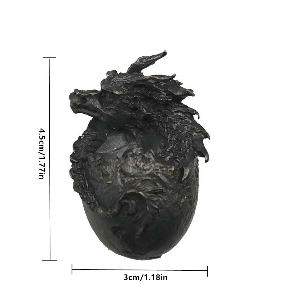 Solid Brass Dragon Egg Figurines Miniatures Desktop Ornaments Desk Decorations Crafts Accessories Antique Copper Animal Toy