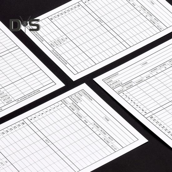 10 шт. листов для подсчета очков в гольфе, мелованная бумага, карточки для подсчета очков, необходимый инструмент для ведения счета в гольфе и отслеживания статистики