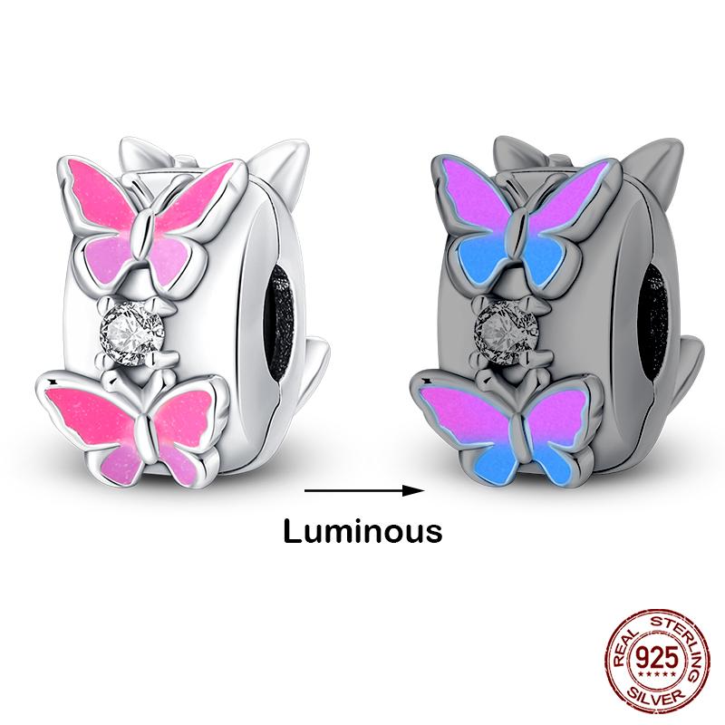 Copper Glow In The Dark Firefly Honeybee Star Charms Beads Fit Qikaola Original Bracelets Fine Diy Jewelry Gift