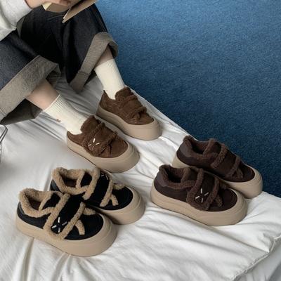 Корейские кожаные туфли на толстой подошве, увеличивающие рост, туфли-маффины для женщин, новинка осени 2025 года, модные универсальные на шнуровке, не утомляющие ноги, туфли-хлебушки