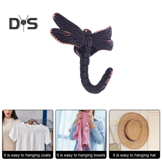Крючок для одежды «Стрекоза», прочный, несущий, простой в установке, декоративный настенный вешалка, держатель для ключей