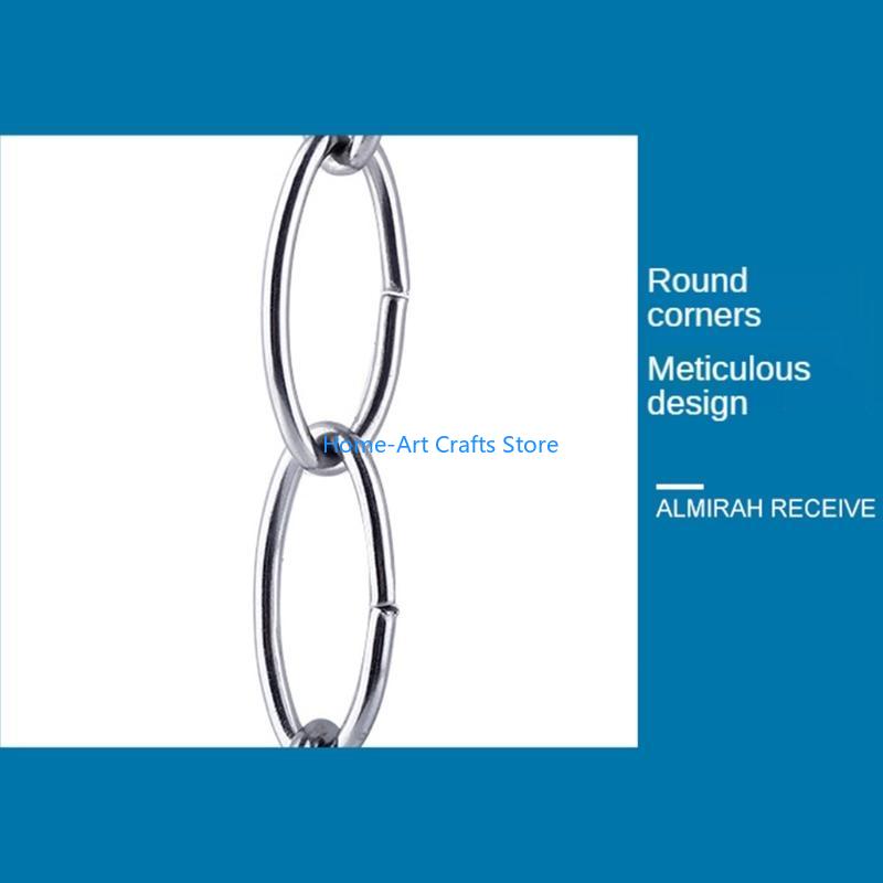 Y3NA Компактная цепь для вешалок Нержавеющая сталь Металлическая каскадная вешалка для шкафа Многопортовое кольцо с крючком для