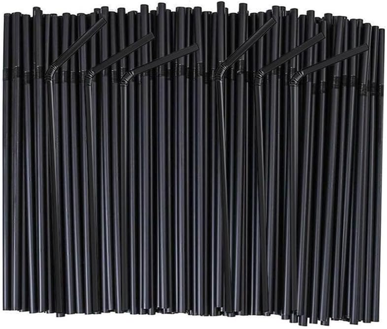 100/400/1000 шт. в упаковке Изогнутые черные соломинки для любых напитков Соломинки для пациентов Праздничные соломинки Для колы пива сока и воды