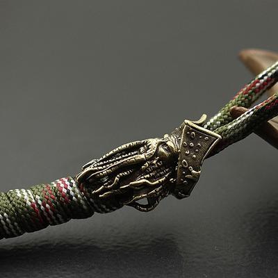 1 шт. Медные Бусины-Осьминоги Подвески на Шнурок Латунные Бусины-Черепа Ключницы Наружные EDC Инструменты