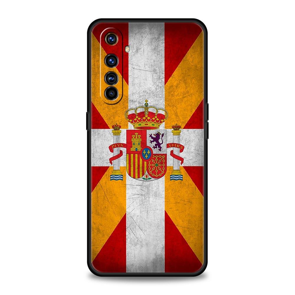 Чехол для телефона Флаг Испании Для Realme 12 11 10 9 8 5G 7 6 GT5 GT3 GT2 Pro Plus C21 C11 C25 C35 GT Neo 2 3 3T 5 Мягкий чехол