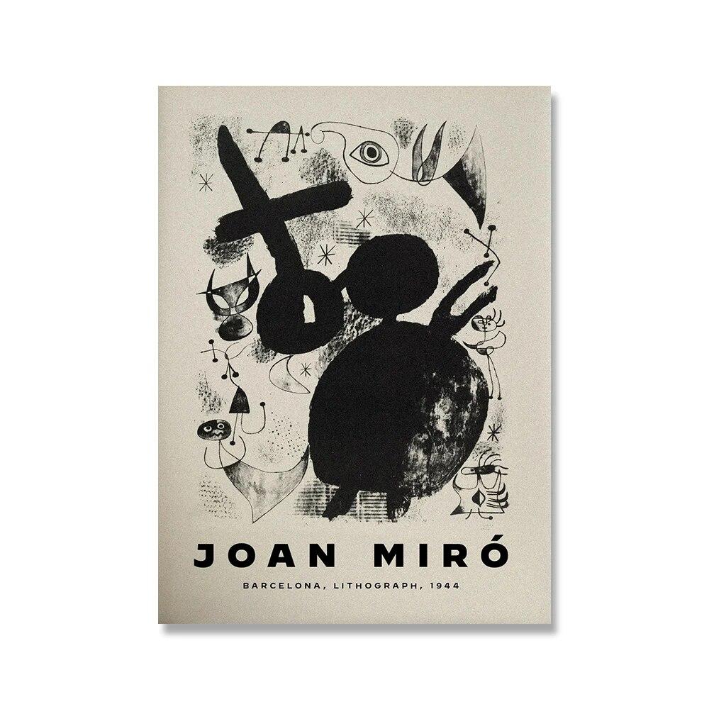 Joan Miro Винтажная абстрактная выставка настенная живопись на холсте скандинавские постеры и принты настенные панно для гостиной домашний декор без рамки