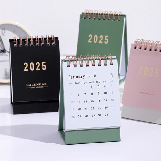 2025 Desk Calendar Annual Planner Standing Flip Calendar with Coil To-Do List Schedule Organizer Home Office School Supplies