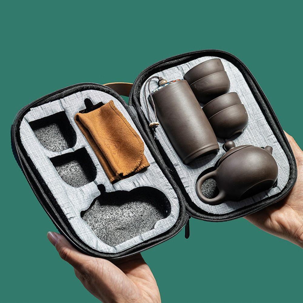 Portable Travel Tea Set Teaware Kung Fu Tea Cups Gift Teapot Teacup Kit  For Outdoor Camping