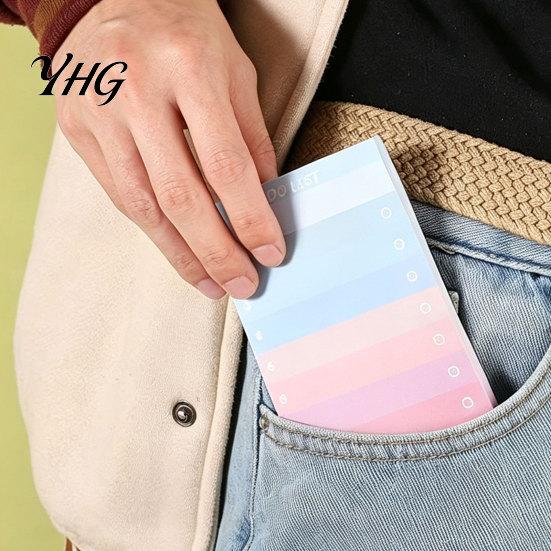 Shopping List Planner Gradient Checklist Sticky Notepad, Self-stick To-do Pads, Macaron Color to Do Notepad Tearable Memo Pad for Lists And