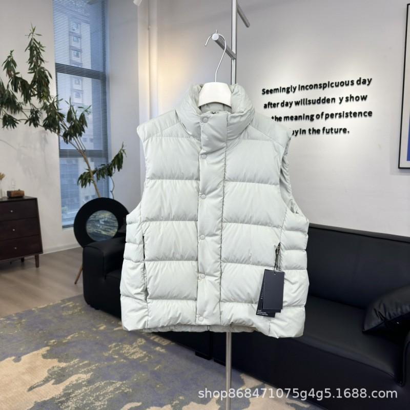 Unisex Puffer Vest With Hood 90% White Duck Down Fill Warm Lightweight Outdoor Streetwear Winter