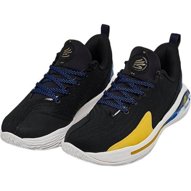 Under Armour Кроссовки Curry 12 Устойчивые к истиранию Низкие Детские Баскетбольные Черно-белые Детские 3028198-001
