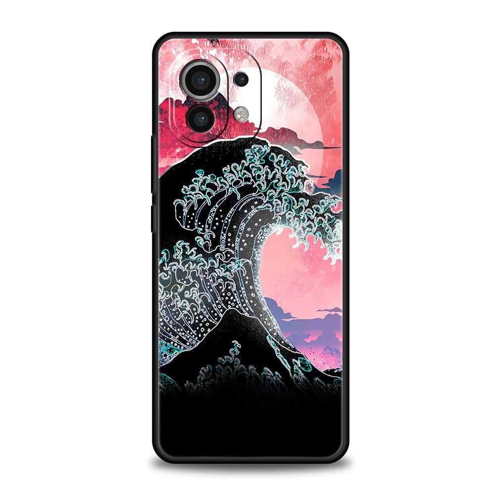 Золотой чехол Great Wave Kanagawa Surf для Xiaomi Poco X4 X3 NFC F3 F4 M3 M4 Mi Note 12T 10 12 11 Ultra 11T Pro 10T Lite 9T Cover