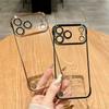Ультратонкий прозрачный чехол с полуоберткой для iPhone 17 Air 16 15 14 Plus 13 11 12 16 17 Pro Max, чехол-защита для стекла камеры
