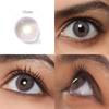 FreshGo Линзы естественного цвета для глаз, 1 пара годовых цветных линз серии Cloud, серые косметические контактные линзы, косметические цветные линзы для глаз