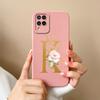 Elegant Case For Samsung M22 M32 4G 5G Rose Letter Phone Shell Lens Protective Cover For Galaxy M32 M22 Liquid Silicone Bumper