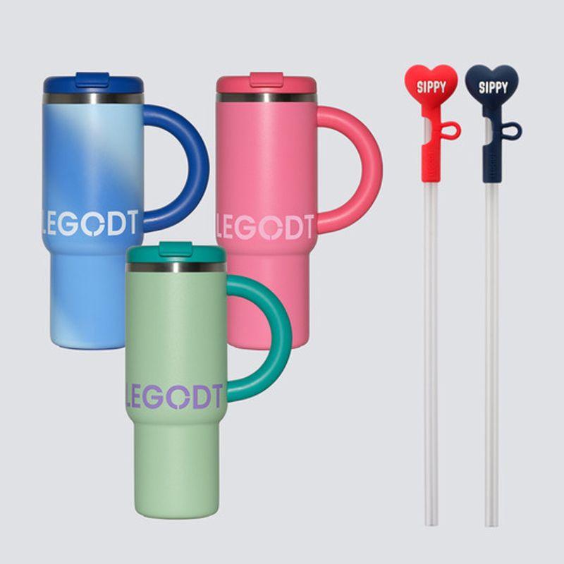 LEGODT Lego Loop Tumbler Handy 1000ml + Straw Cap 2-piece set