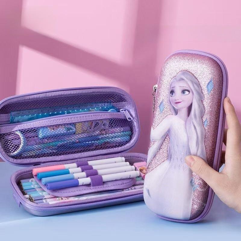Marvel Ice Snow Kids Large Capacity Cartoon Pencil Case With Durable Pu Eva Material For School
