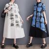 Loose Casual Shirt Skirt Printed Fashionable Dress