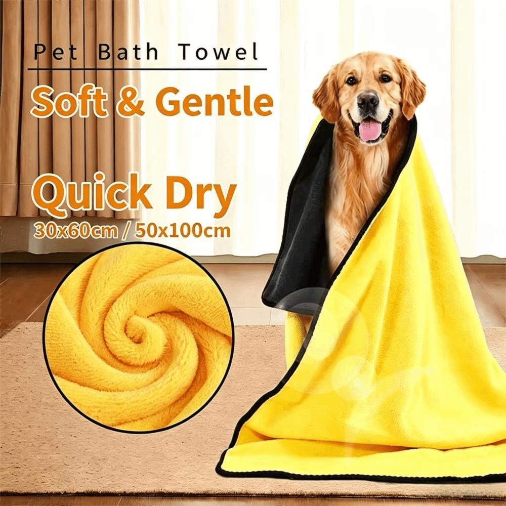Water Absorbent Dog Drying Towel Quick Drying Cat Drying Towel Daily Pet Cleaning