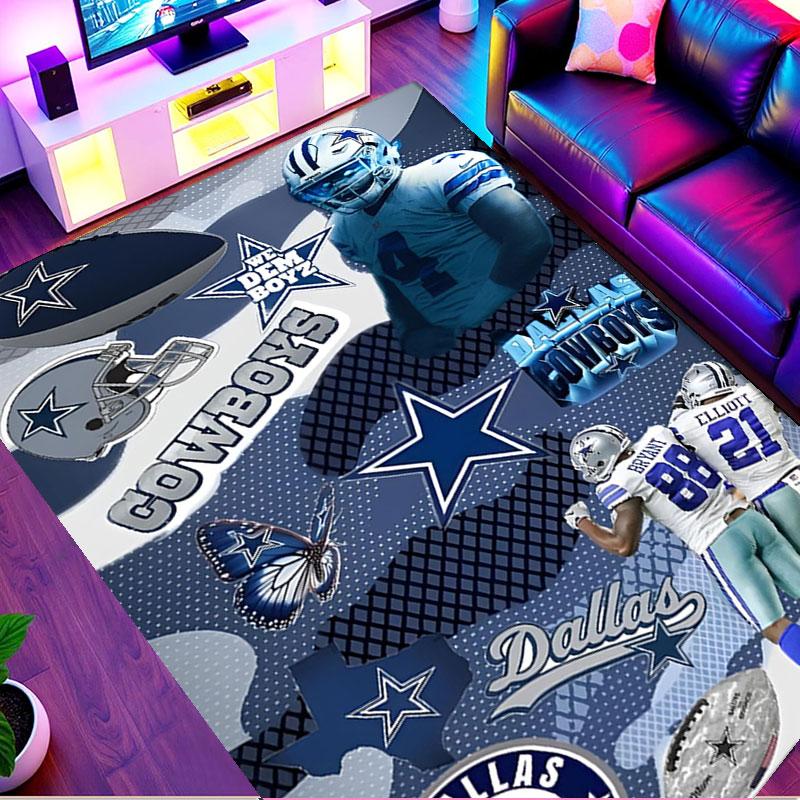 Коврик с принтом Dallas Cowboys, Моющийся напольный ковер, Для прихожей, общежития, прачечной, офиса, кабинета, Декор для дома, Подарок на день рождения, Рождество