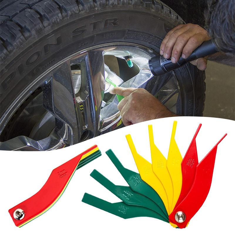 New 8 In 1 Brake Pad Measuring Tool Gauge Feeler Tester Scale Lining Thickness Wear Meter Thickness Gauge Handy Measuring