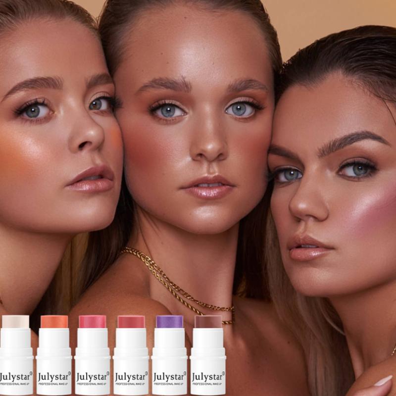 Rouge Pearlescent Highlighter Lazy Sunburn Blush Cream Blush Stick Single Color Matte Blush