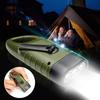 1PC Portable LED Lamps Flashlight Hand Crank Dynamo Torch Lantern Professional Solar Power Tent Light for Outdoor Camping Mountaineering