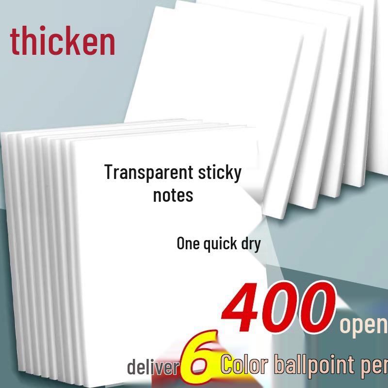 Clear Sticky Notes for Students: Tearable Memo Notebook for Study and Office