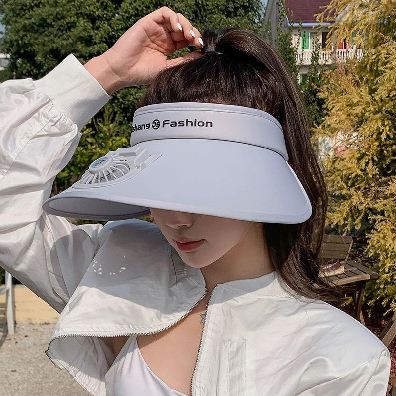 New Hat with Electric Fan for Women's UV Air Top Sun Hat Adult Sun Protection Hat
