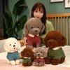 Kawaii Teddy Dog with Clothes Plush Toys High Quality Stuffed Soft Animal Dolls Children Girls Room Decor Gifts