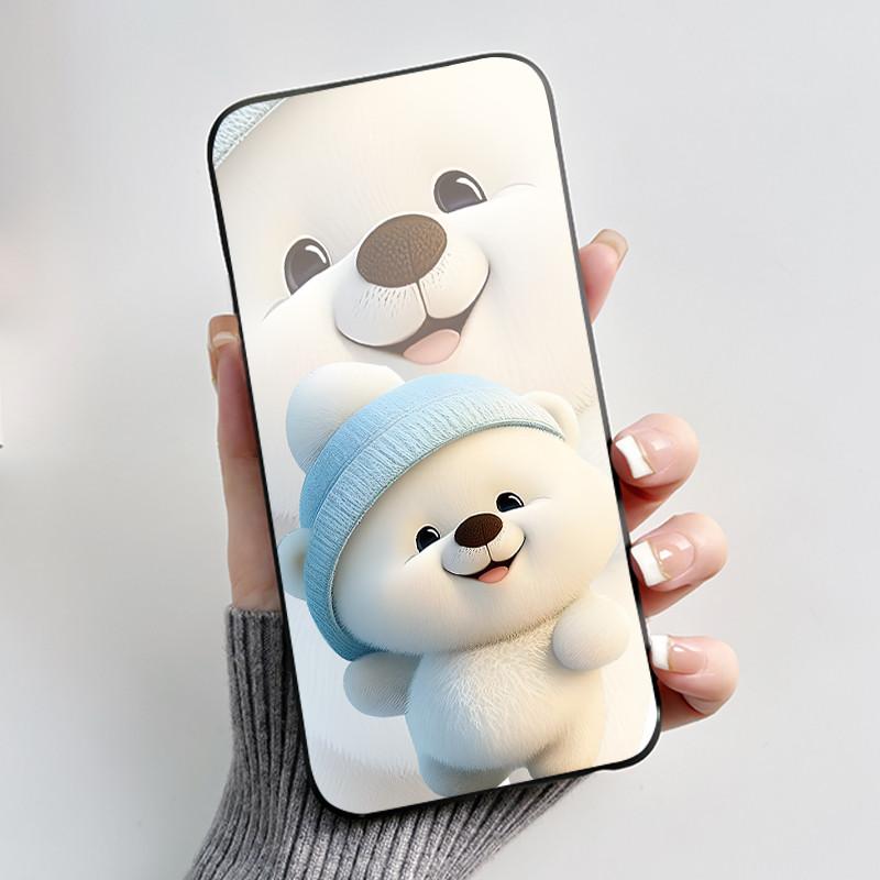 For Nokia 105 106 4G 2023 Case Cute Heart Rabbit Black Soft TPU Silicone Phone Cover For Nokia105 Nokia106 4G 2023 Bumper Coque