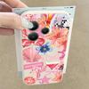 Розовый Чехол с Мультяшным Цветочным Рисунком для Xiaomi Redmi Note 14 13 Pro 5G 4G 12 11 Funda Xiaomi 14T 13T 11T Pro Силиконовая Крышка с Текстурой Кожи