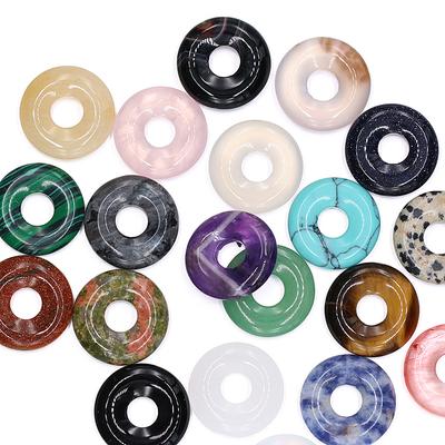 2 шт. в партии бусины из натурального камня с большими отверстиями 18 мм, агат, кварц, малахит, опал, аметист, свободные бусины для изготовления ювелирных изделий, ожерелье, браслет, аксессуары