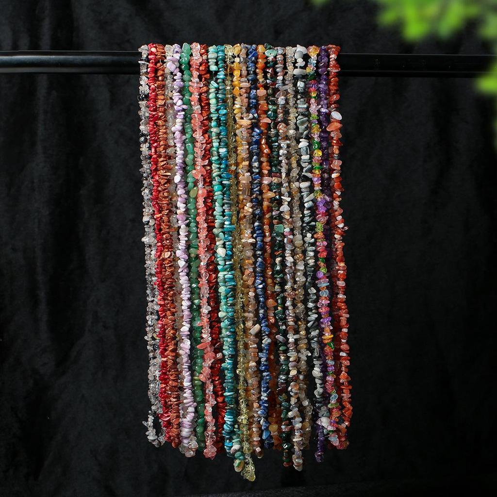 Ожерелье из натурального аметиста, 80 см - Полированные, Неправильные полоски для изготовления украшений и браслетов своими руками