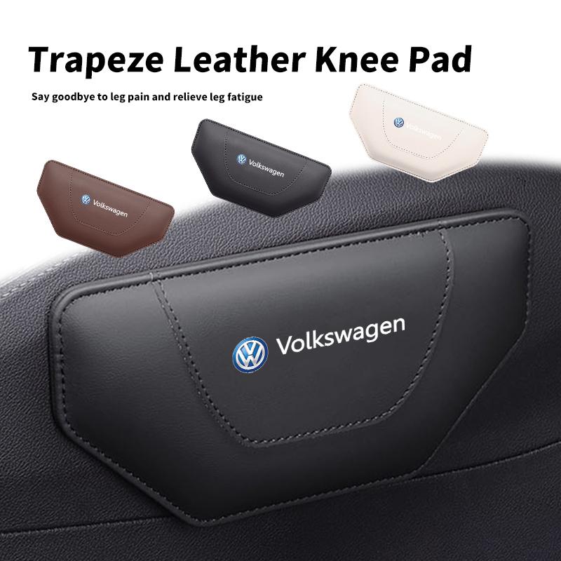 RUN1 Car Leather Knee Pad Leg Pad Hand Inside Armrest Leg Pad For Volkswagen VW Passat Golf 4 5 6 Tiguan Polo Scirocco Jetta CC