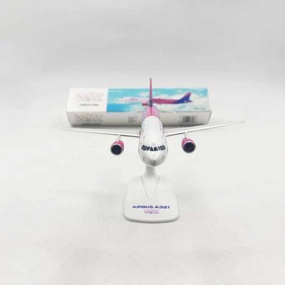 20 см Модель самолета Wizz Air A321 Игрушечный самолет A320 Neo Wizz Air Airlines Литой самолет Миниатюрная модель самолета Набор для сборки