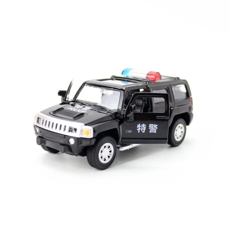 Модель полицейской машины Hummer H3 из сплава с инерционным механизмом для детской коллекции