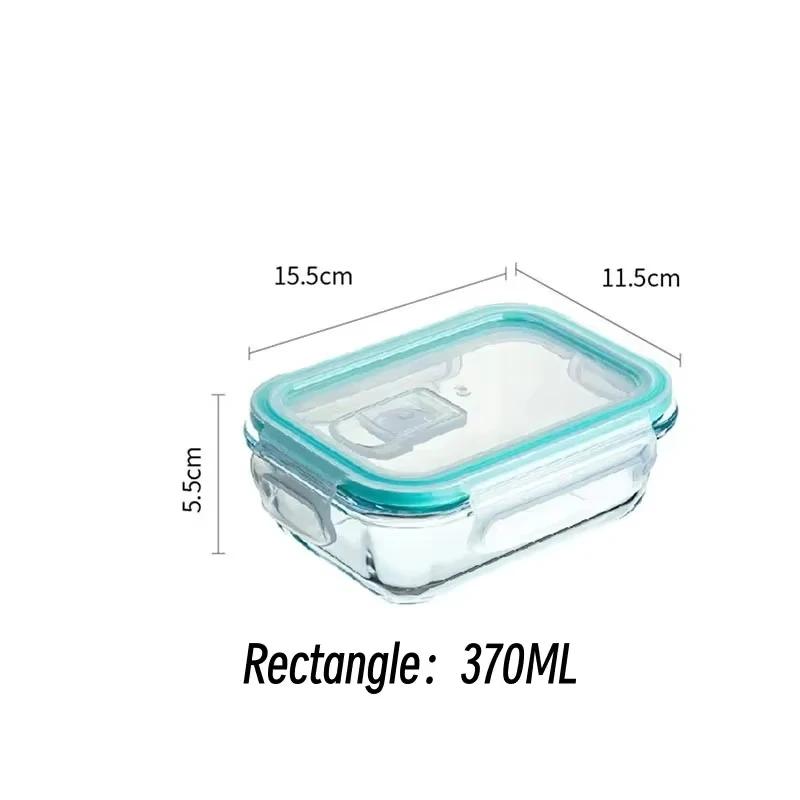 Glass Food Storage Side Dish Meal Prep Airtight Tupper Sealed Containers Preservation Kitchen Organizers Packed Bento Lunch Box
