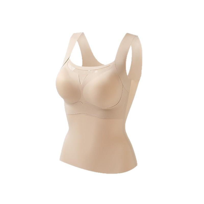 Womens Thermal Tank Top With Built-in Bra Fall Winter Seamless Base Layer Slimming Warm Vest