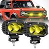 60 Вт Желтый Узкий Угол Светодиодный Рабочий Свет Совместимый с IP68 и Совместимый с и Включает 2 Универсальных Светодиодных Рабочих Света UNI-SHINE, 3200K, 12В/24В,