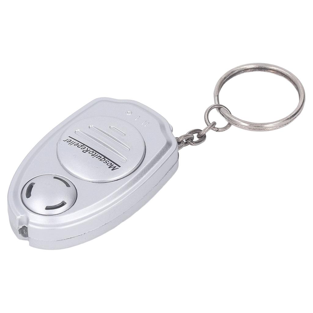 Ultrasonic Mosquito Repeller Mini Safe Radiation Noise Free Silver Electronic Insect Repeller with Keyring