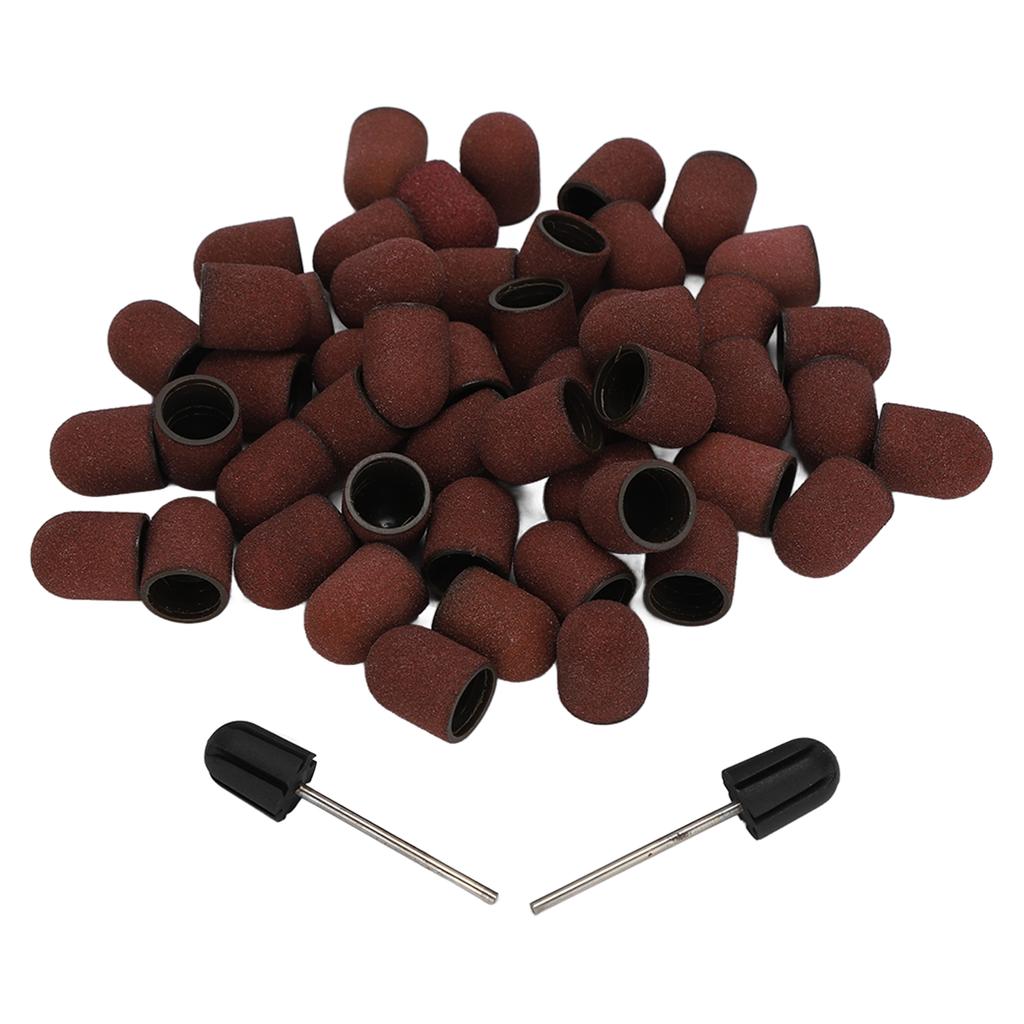 80# Grit Nail Art Sanding Heads Manicure Polishing Grinding Nail Drill Bits Sanding Bands Set