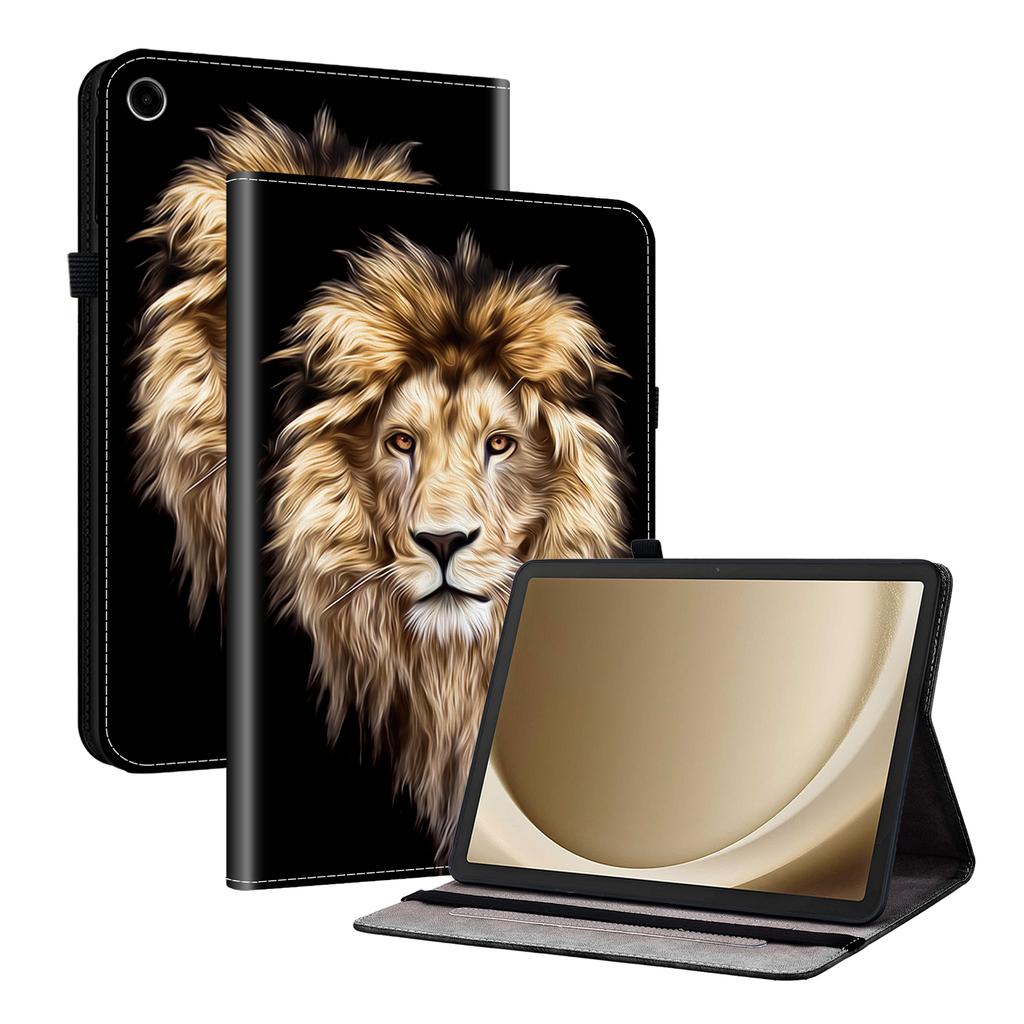 Кожаный чехол для Samsung Galaxy Tab A11+ с принтом, подставка, чехол для планшета с отделениями для карт