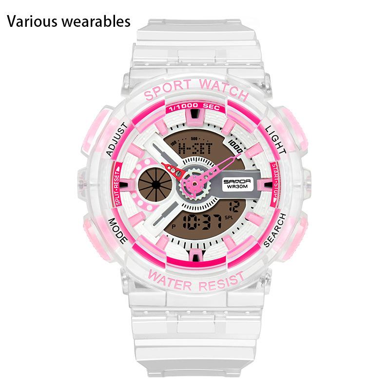 Корейская мода тренд микро бизнес светящиеся электронные спортивные модные студенческие корейские конфеты детские парные часы