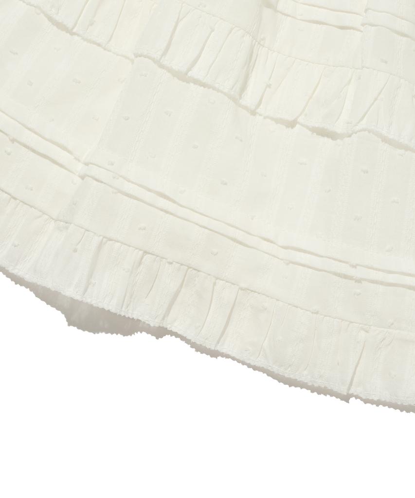 Road Road Lace Tiered Mini Skirt (Ivory)